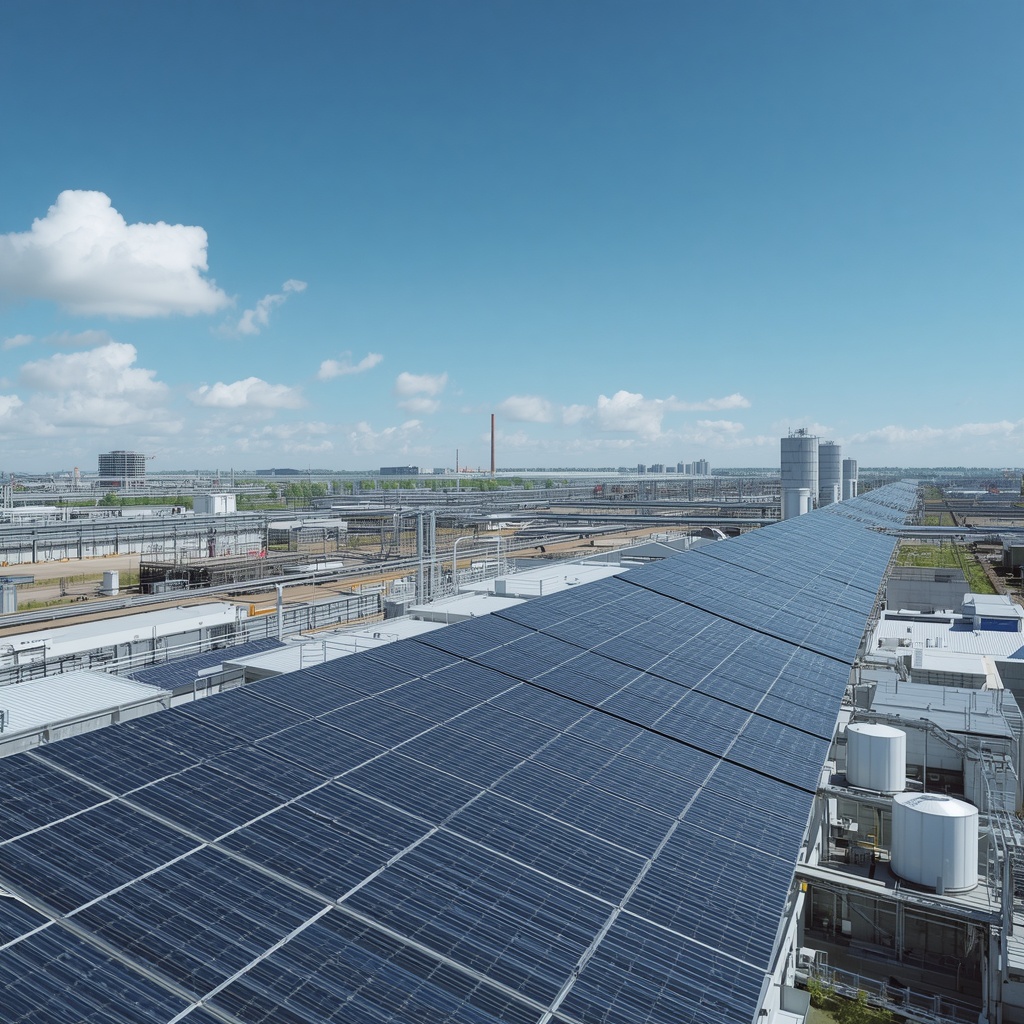 Large industrial factory rooftop solar power plant — Baloda Bajar and Kota